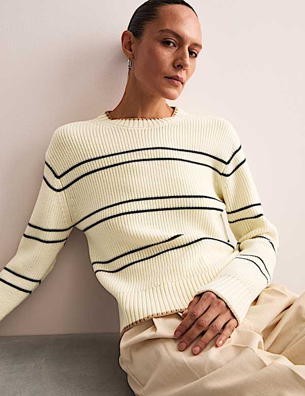 Pure Merino Wool Striped Jumper - GR