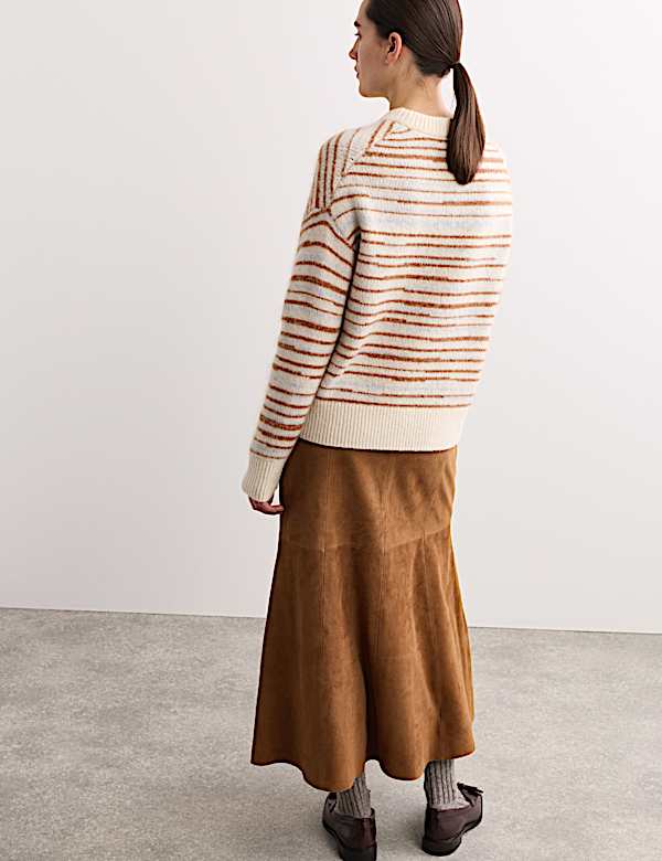 Mohair Blend Jacquard Stripe Jumper - AU