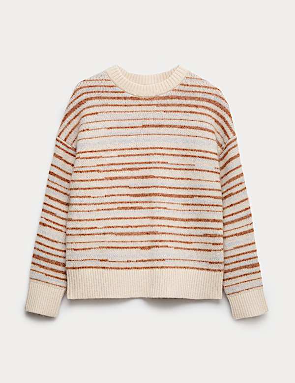 Mohair Blend Jacquard Stripe Jumper - AU