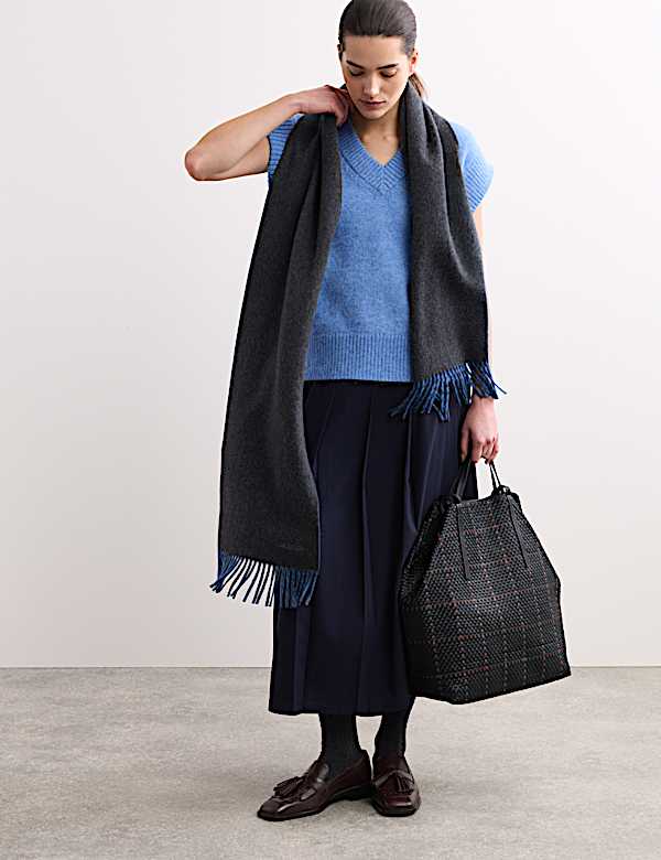 Mohair Blend V-Neck Vest Top - ES