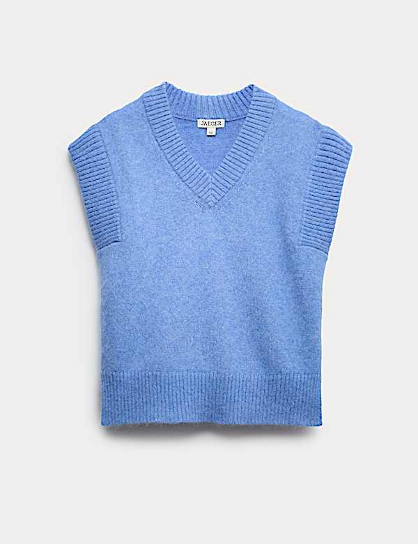 Mohair Blend V-Neck Vest Top - ES