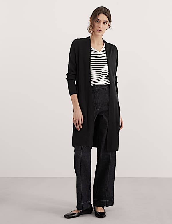 Pure Wool Longline Cardigan