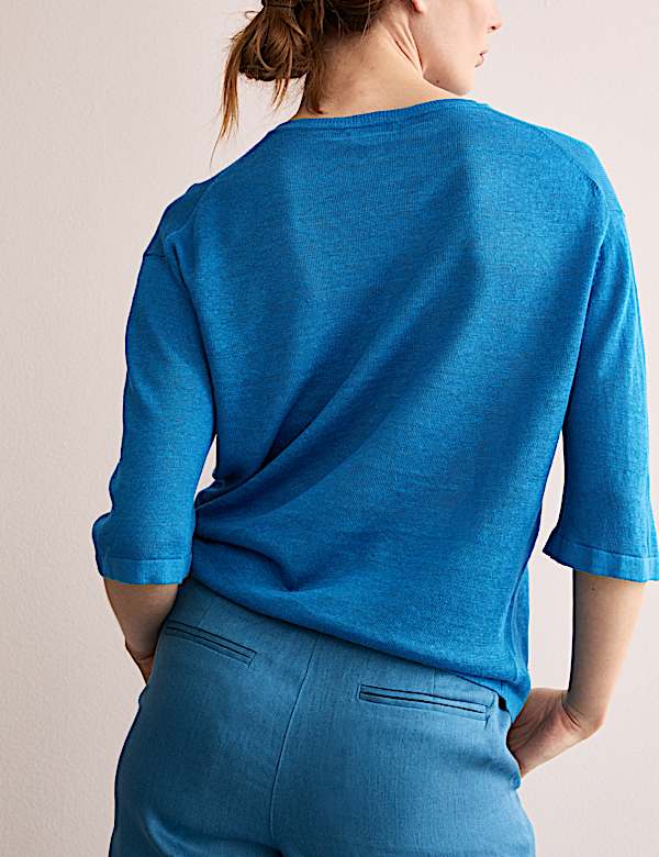 Pure Linen Textured T-Shirt - CA