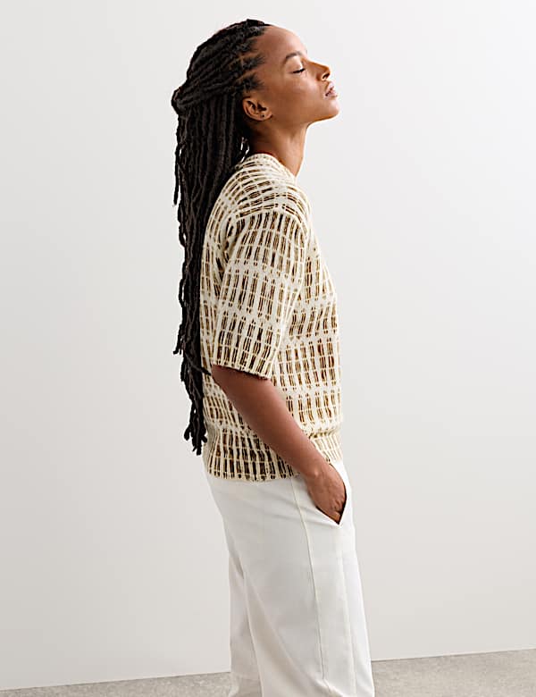 Mohair Blend Patterned Jumper - IT