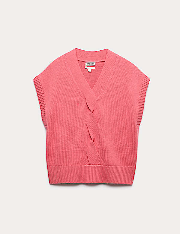 Pure Merino Wool V-Neck Knitted Vest - NZ