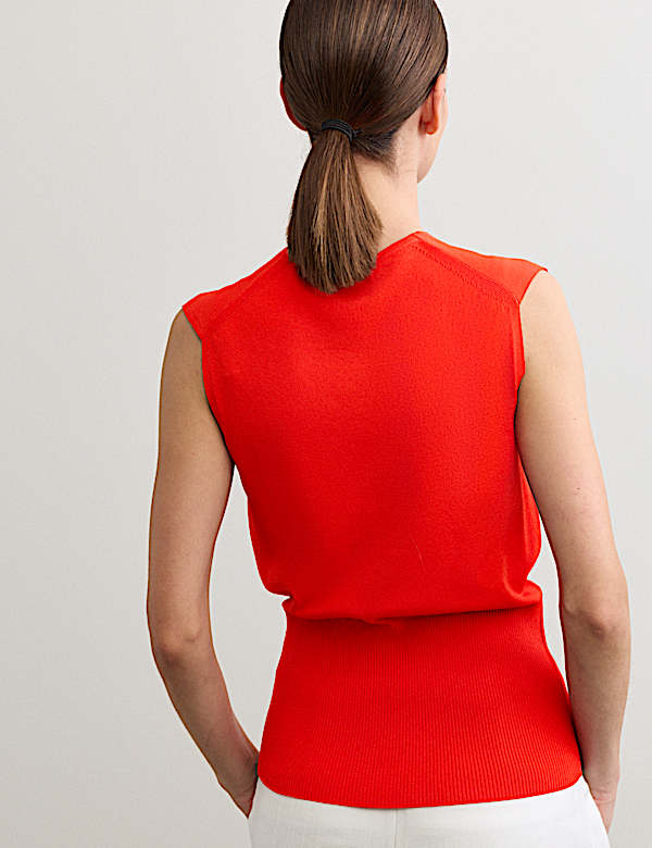 D&eacute;bardeur en maille textur&eacute;e &agrave; col en V - CH