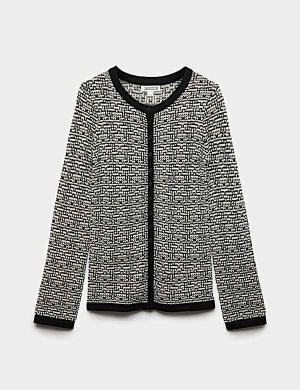 Merinowolrijk vest met ronde hals en structuurdessin - BE