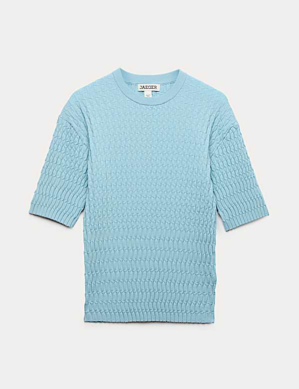 Merino Rich Textured Knitted T-Shirt - FR