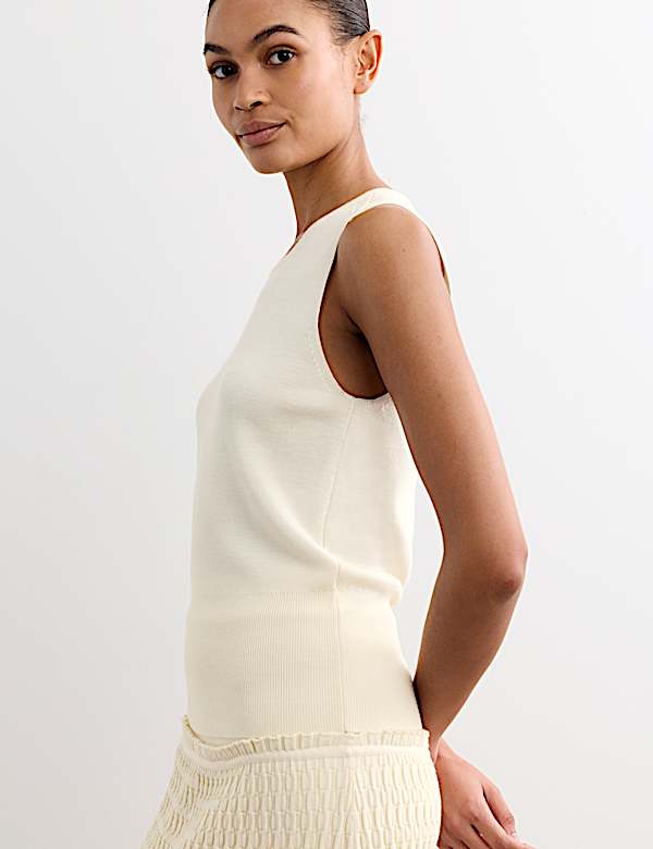 Pure Merino Wool Knitted Vest Top - IT