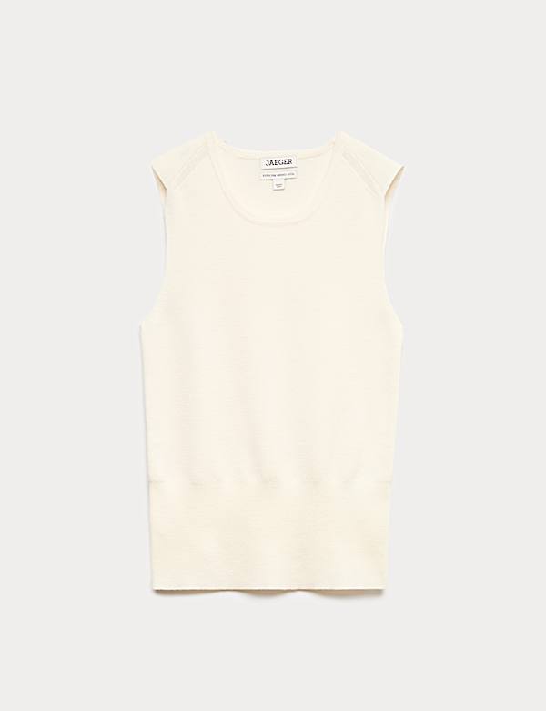 Pure Merino Wool Knitted Vest Top - IT