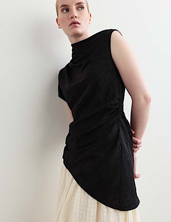 Lyocell Blend Colour Block Maxi Dress - IT