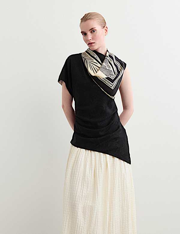Lyocell Blend Colour Block Maxi Dress - IT