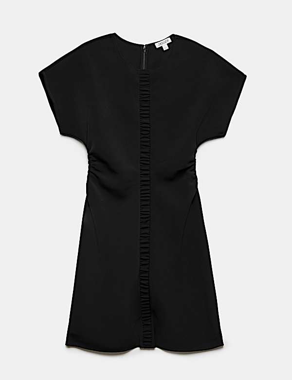 Crepe Ruched Short Waisted Dress - CA