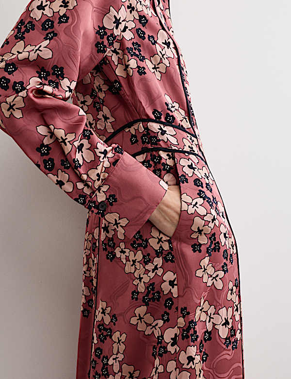 Robe midi style tube à motif fleuri - CA