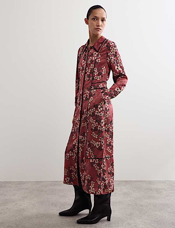 Robe midi style tube à motif fleuri - CA