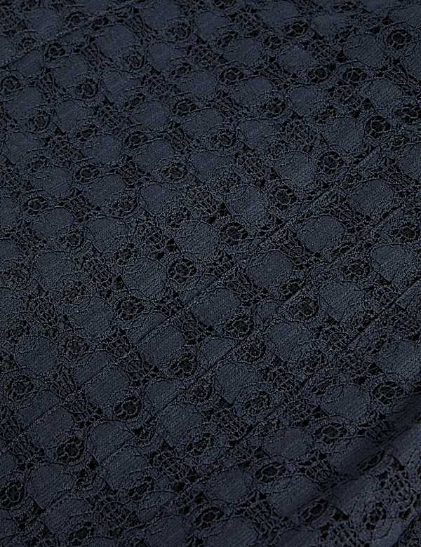 Geometric Lace Midi Dress - NL