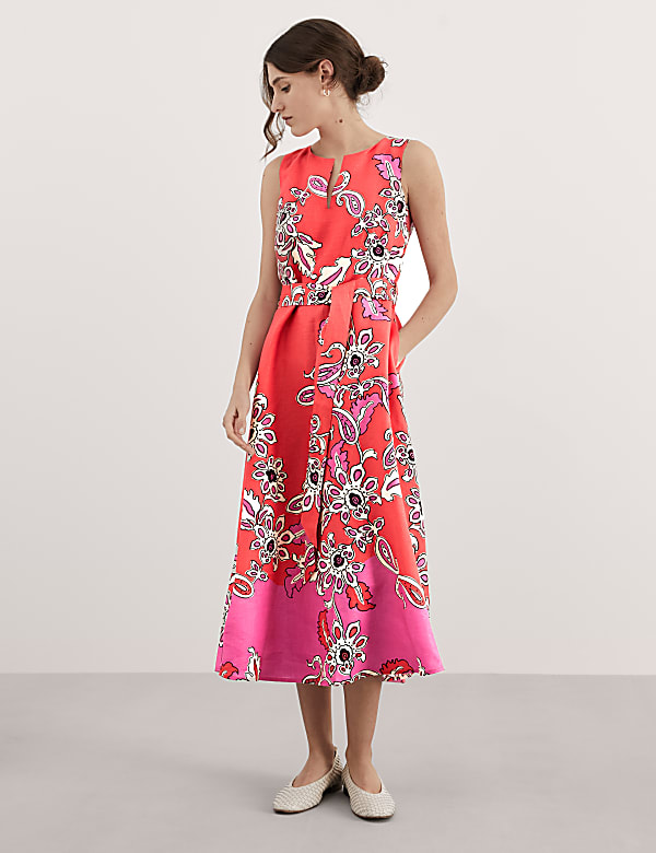 Linen skater dress sale
