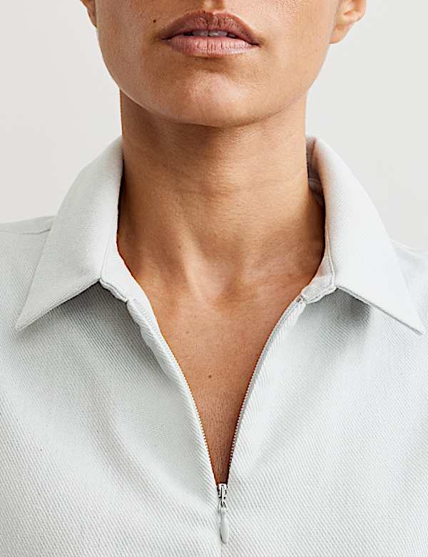 Robe tube taille basse en jean de coton - CA