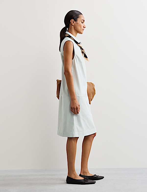 Robe tube taille basse en jean de coton - CA