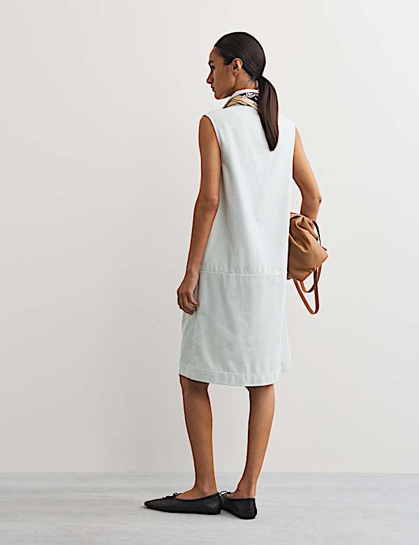 Robe tube taille basse en jean de coton - CA