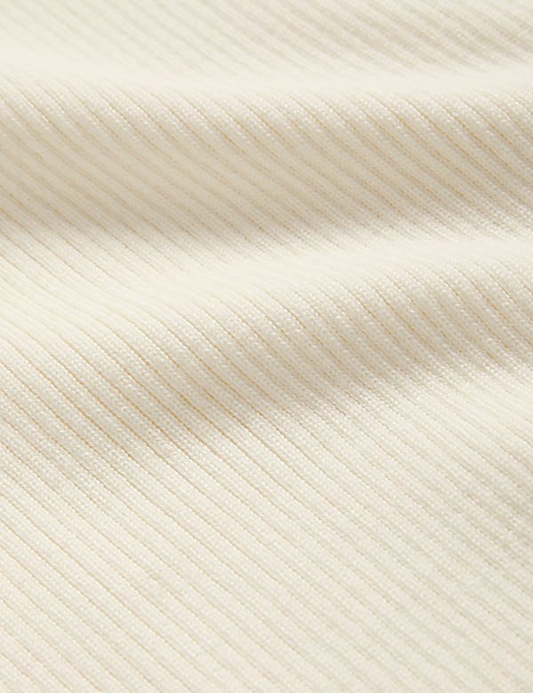 Robe pull midi en laine mérinos côtelée - CA