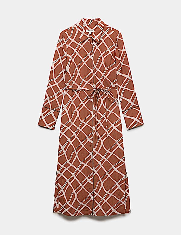 Printed Midi Shirt Dress - IT
