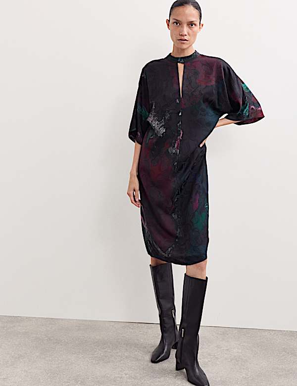 Robe tube longueur genou à imprimé jacquard ciel nocturne - CA