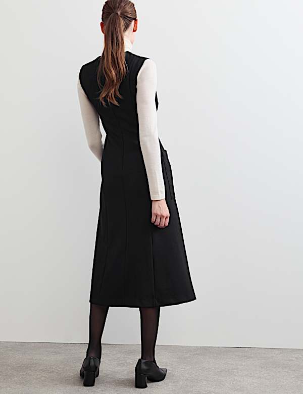 Wool Blend Midi Column Dress - CH