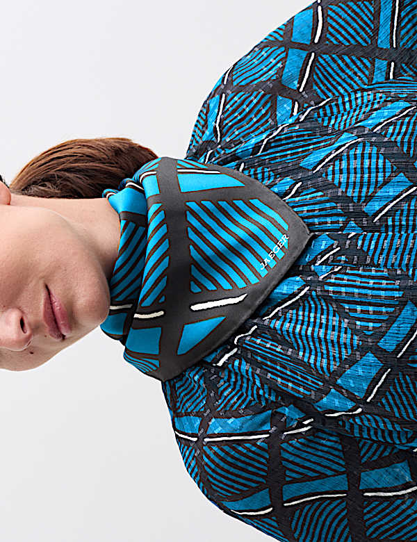 Checked Round Neck Midi Skater Dress - NL