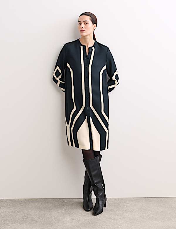 jaeger shirt dress Jaeger London Natural Beige Cotton Shirt Dress US 14 12 XL Extra Large l UK  16