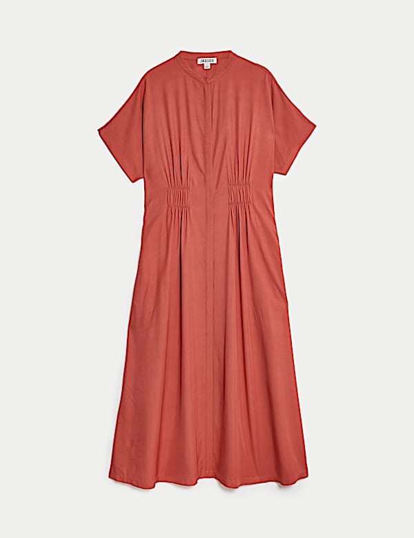 Vestido a la cintura a media pierna con cuello redondo - ES