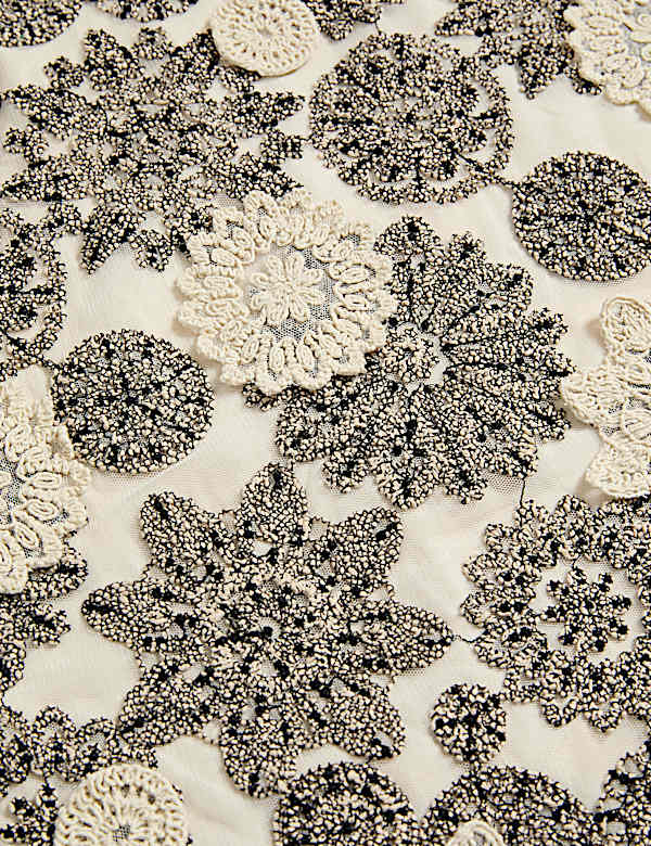 Gebloemde midi-kokerjurk - NL