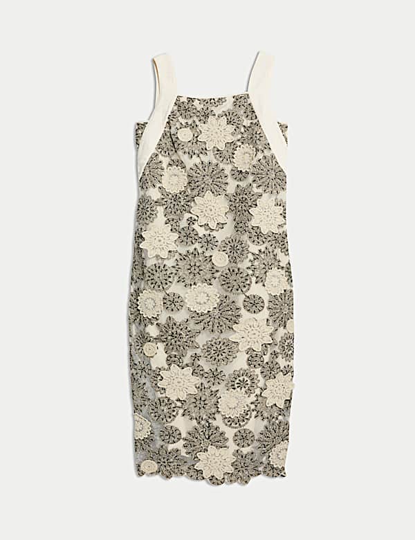 Gebloemde midi-kokerjurk - NL