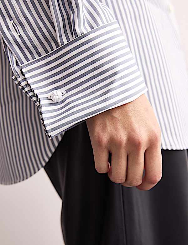 Pure Cotton Double Cuff Relaxed Shirt - CA