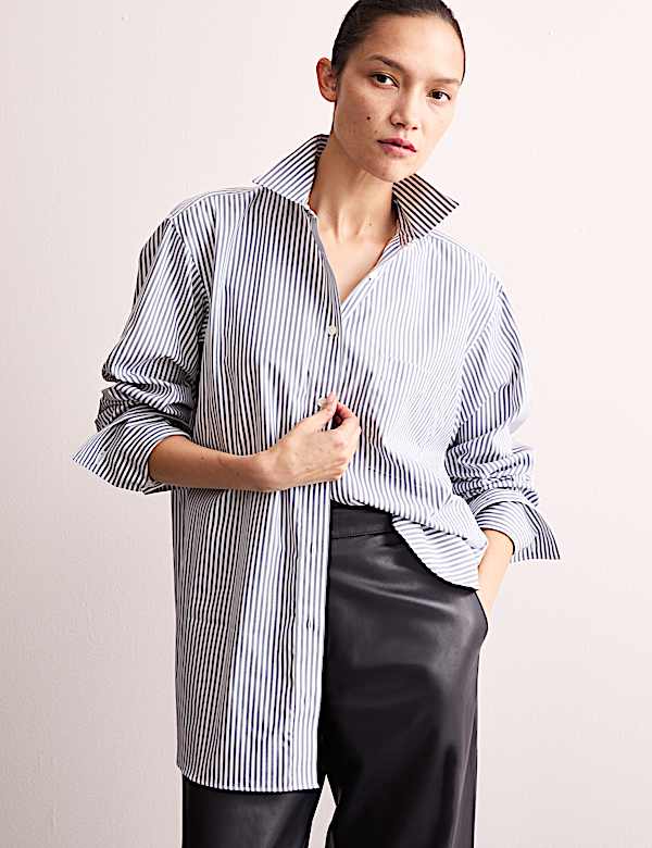 Pure Cotton Double Cuff Relaxed Shirt - CA