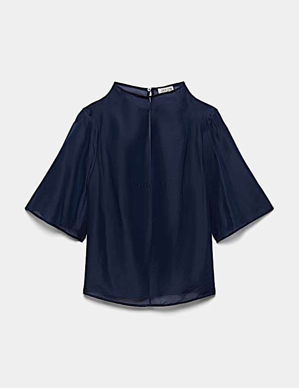 Organza Funnel Neck Top - CA