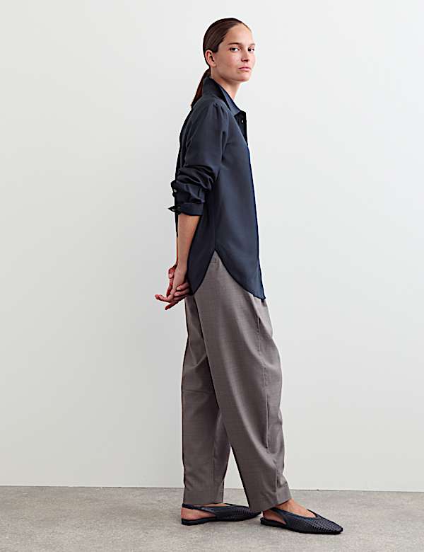 Lyocell Rich Shirt with Silk and Wool - BE