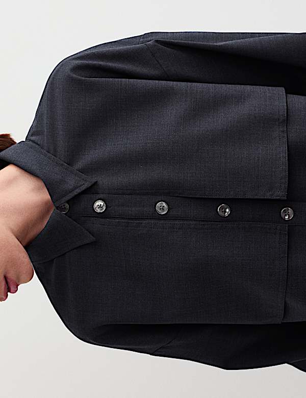 Πουκάμισο με γιακά και υψηλή περιεκτικότητα σε μαλλί - GR