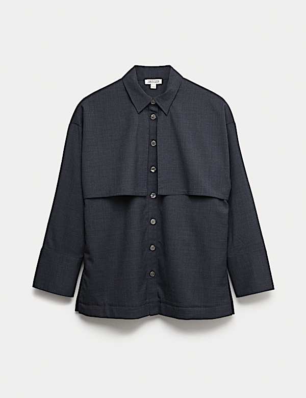 Πουκάμισο με γιακά και υψηλή περιεκτικότητα σε μαλλί - GR