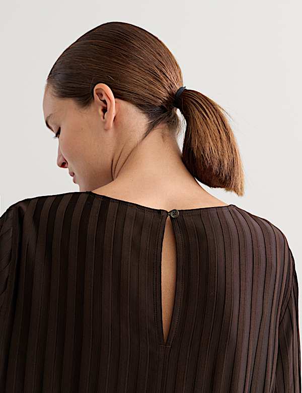 T-shirt &agrave; rayures textur&eacute;es - CA