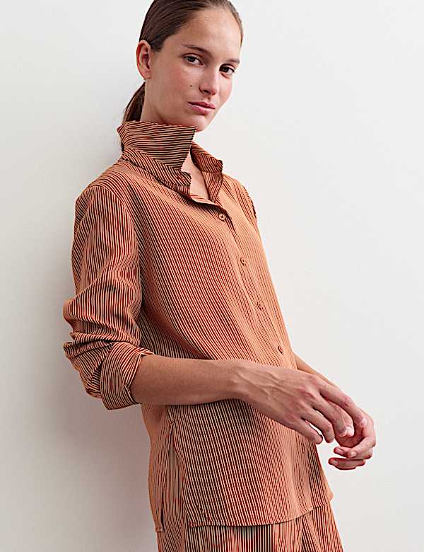 Pure Silk Striped Shirt - CA