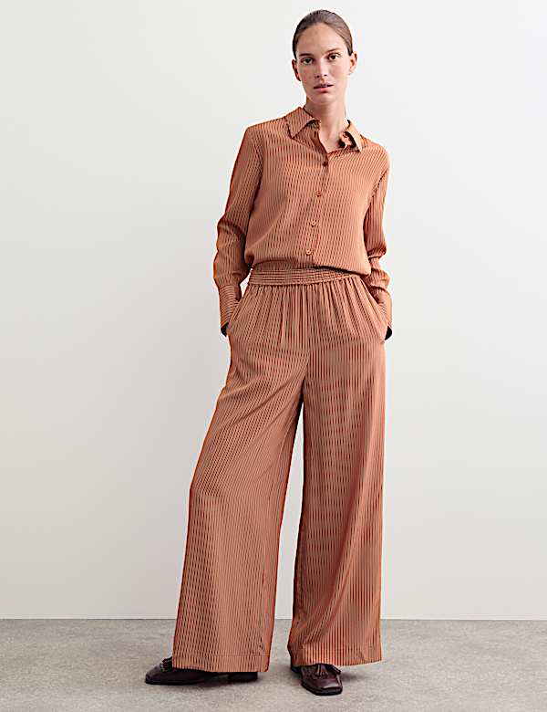 Pure Silk Striped Shirt - CA