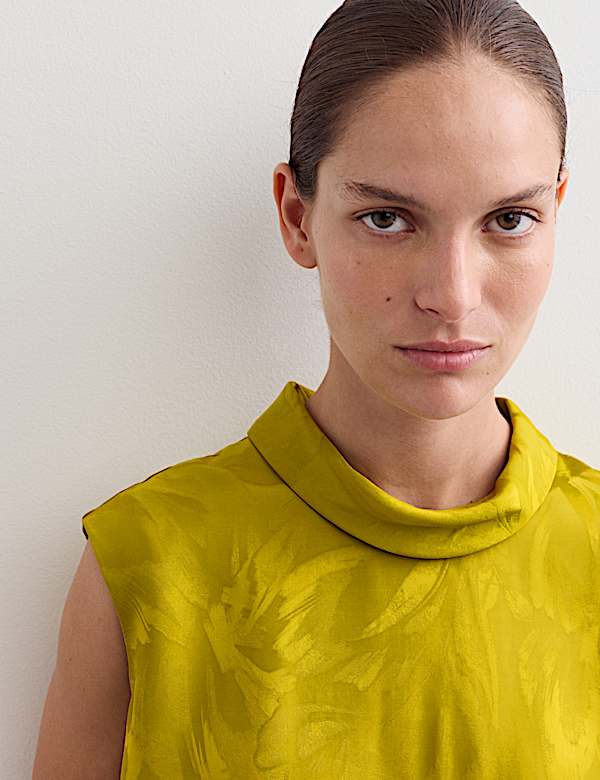 Top coordonné à petites manches et motif avocat jacquard - FR