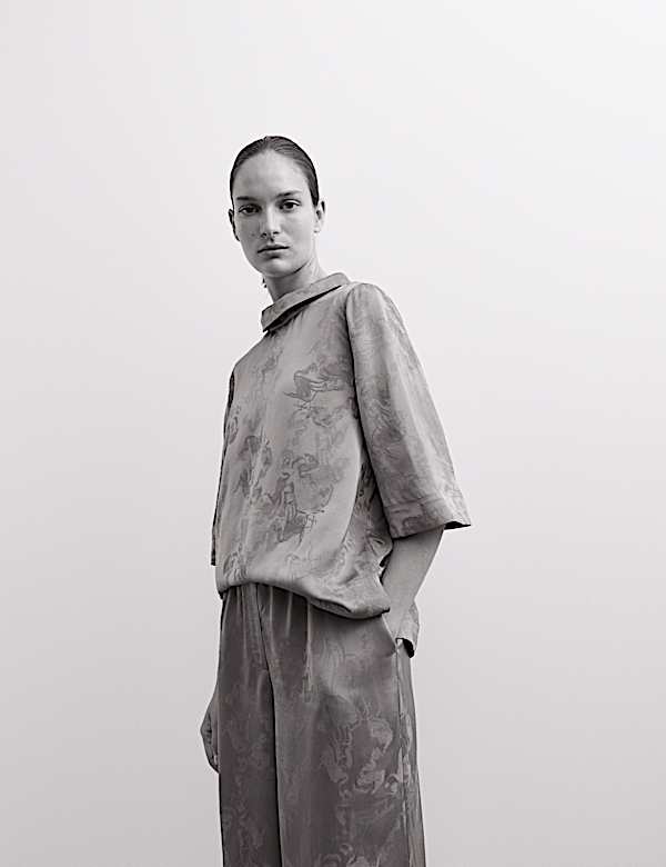 Top à manches courtes et motif jacquard - BE