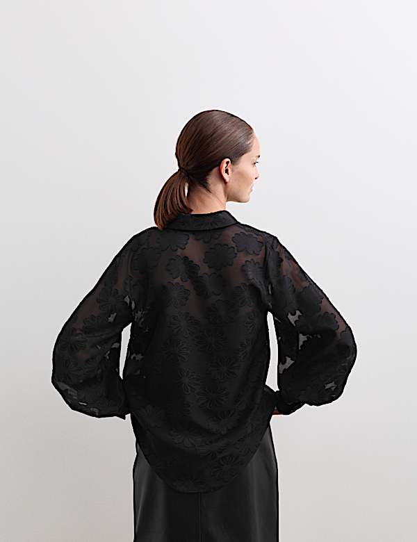 Sheer Textured Blouse - CH