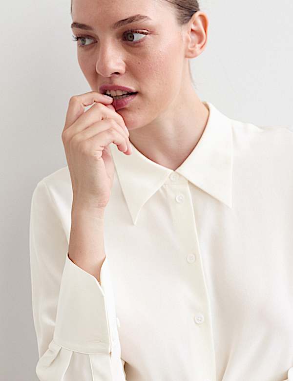 Pure Silk Collared Shirt - ES