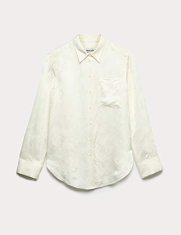 Jacquard Collared Relaxed Shirt - NL