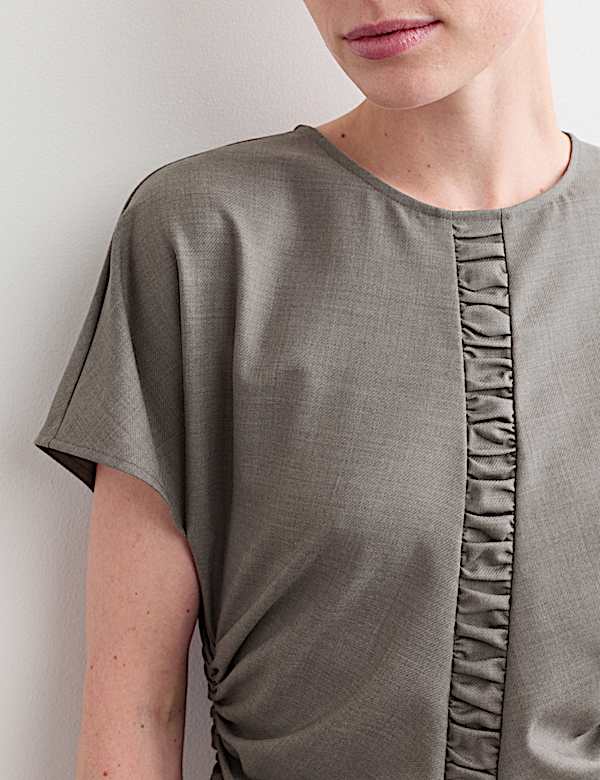 Top ruch&eacute; en laine - CA