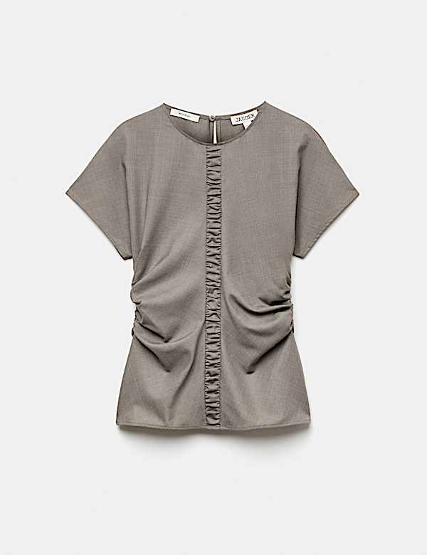 Top ruch&eacute; en laine - CA
