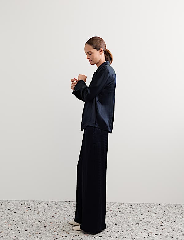Jacquard Collared Shirt - BN